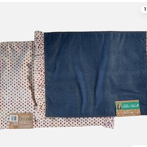 The Pioneer Woman set of 4 Blue Denim red polka dot Placemats NEW